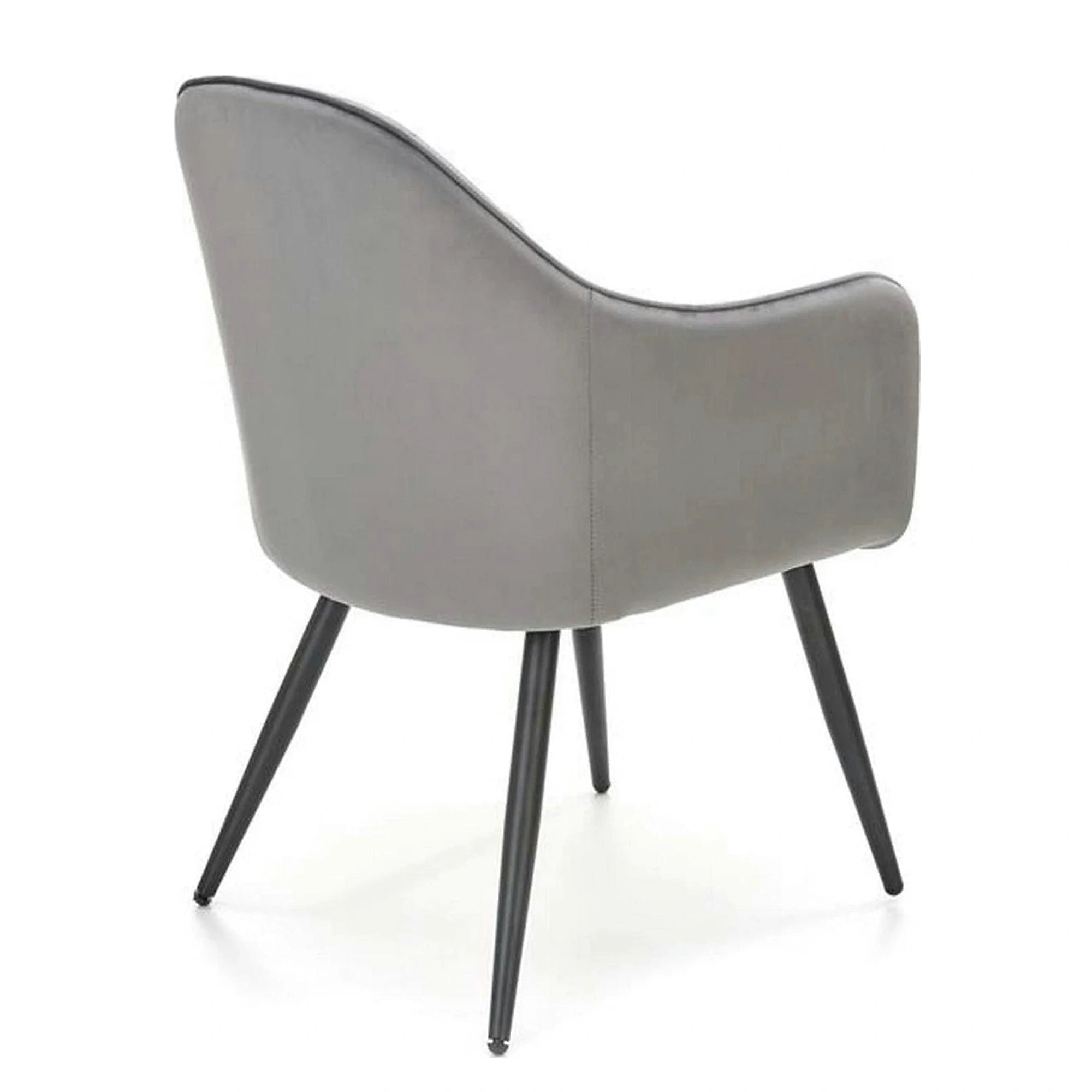 Scaun K464, gri/negru, stofa catifelata/metal, 58x59x84 cm