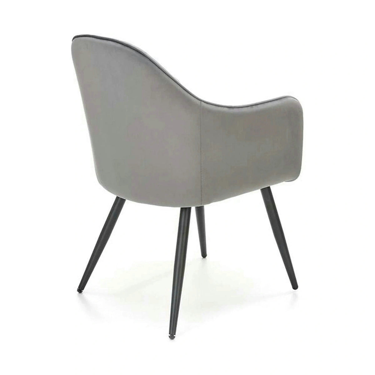 Scaun K464, gri/negru, stofa catifelata/metal, 58x59x84 cm