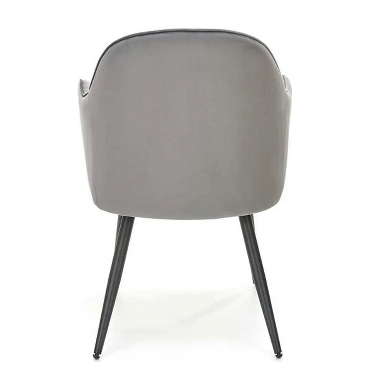 Scaun K464, gri/negru, stofa catifelata/metal, 58x59x84 cm