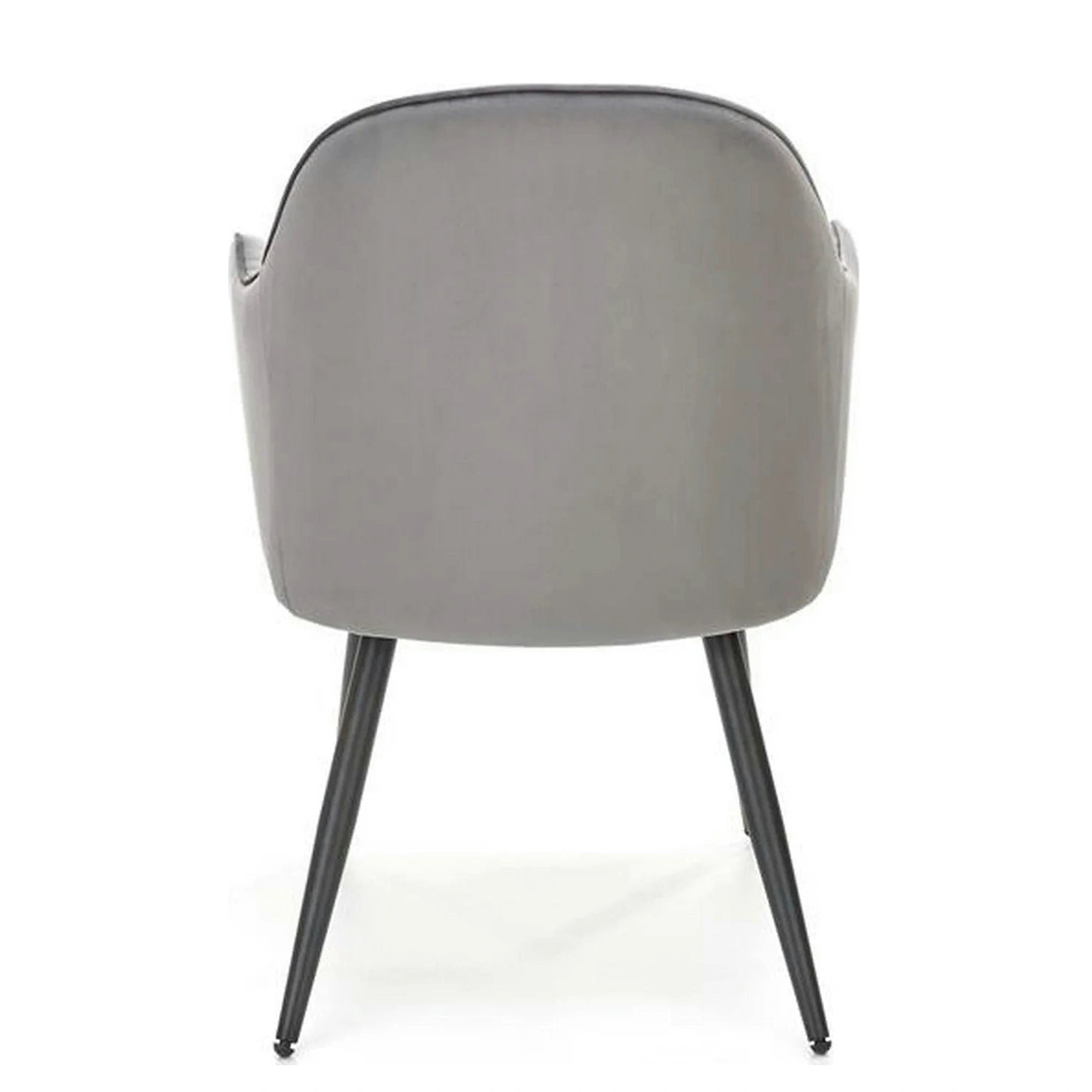 Scaun K464, gri/negru, stofa catifelata/metal, 58x59x84 cm