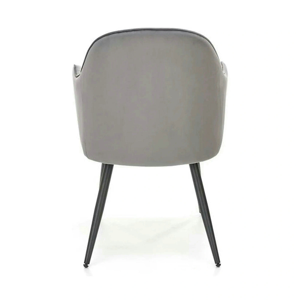 Scaun K464, gri/negru, stofa catifelata/metal, 58x59x84 cm