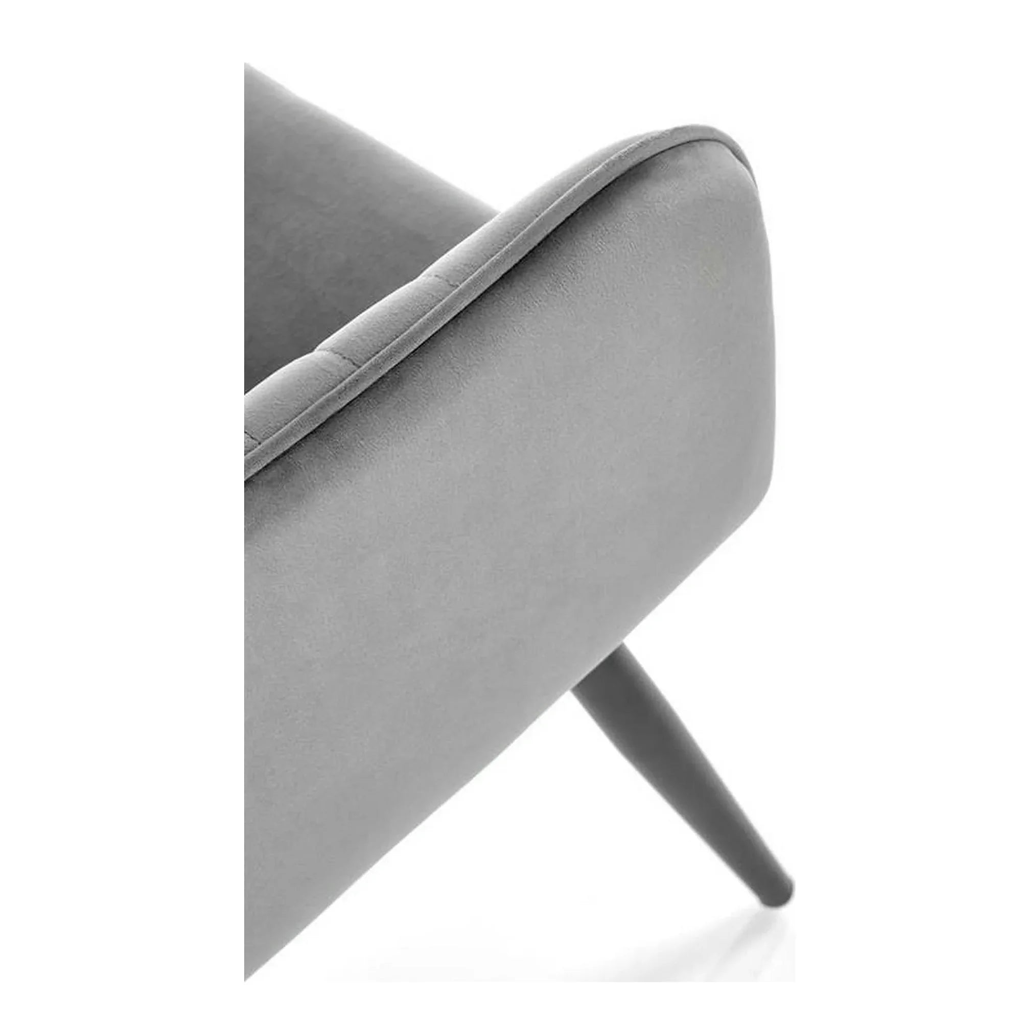 Scaun K464, gri/negru, stofa catifelata/metal, 58x59x84 cm