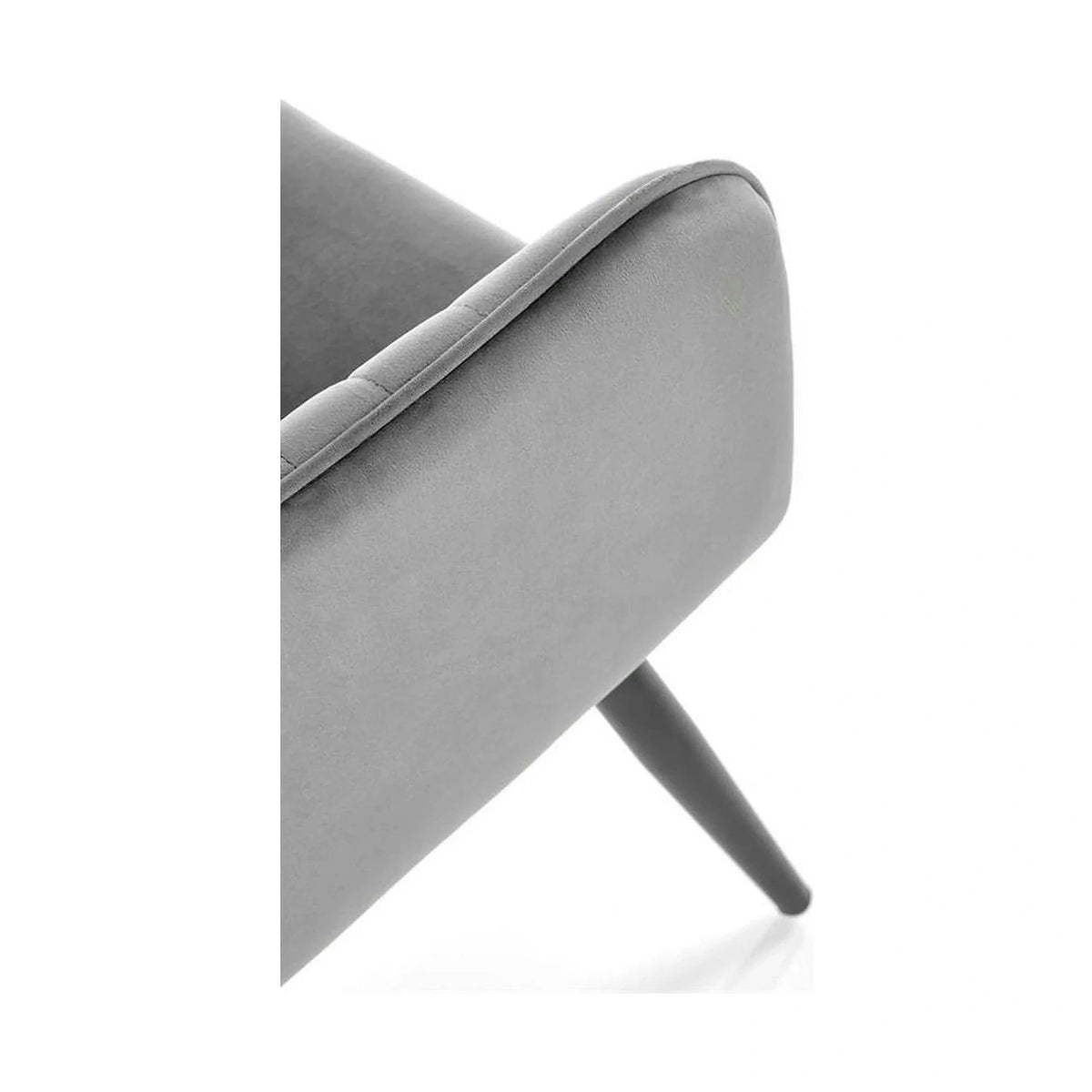 Scaun K464, gri/negru, stofa catifelata/metal, 58x59x84 cm