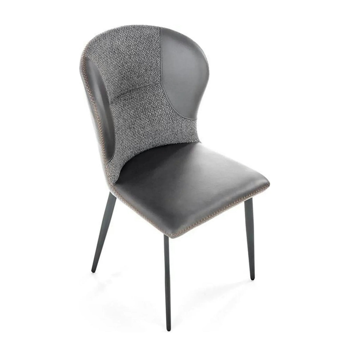 Scaun K466, gri/negru, stofa/piele ecologica, 50x58x89 cm