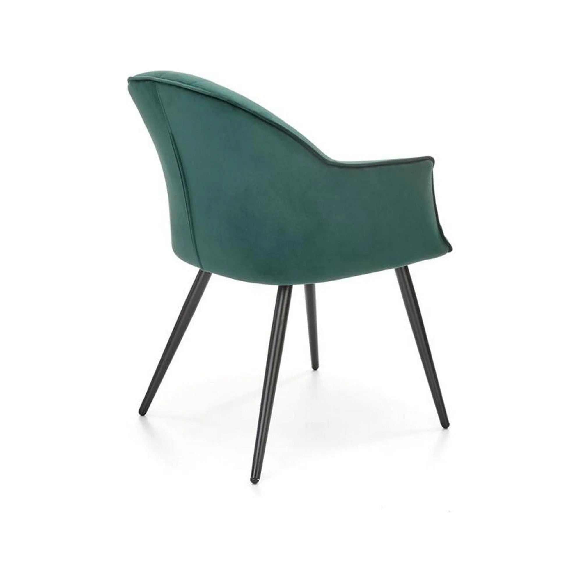 Scaun K468, verde inchis/negru, stofa catifelata/metal, 67x62x84 cm