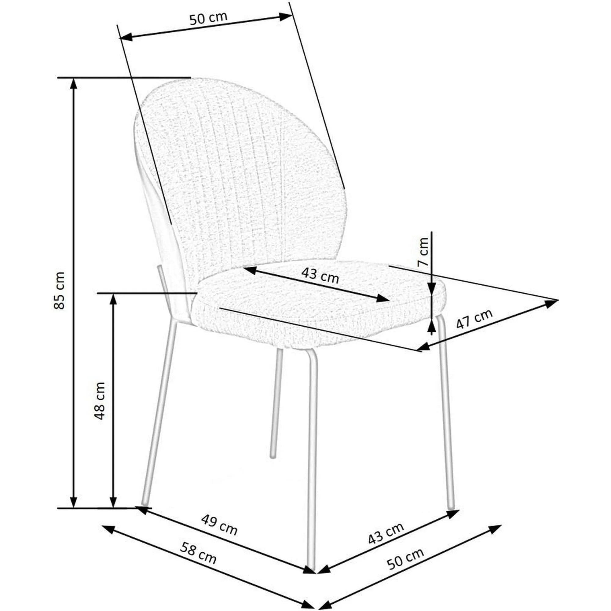 Scaun K471, gri/negru, stofa/piele ecologica, 50x58x85 cm