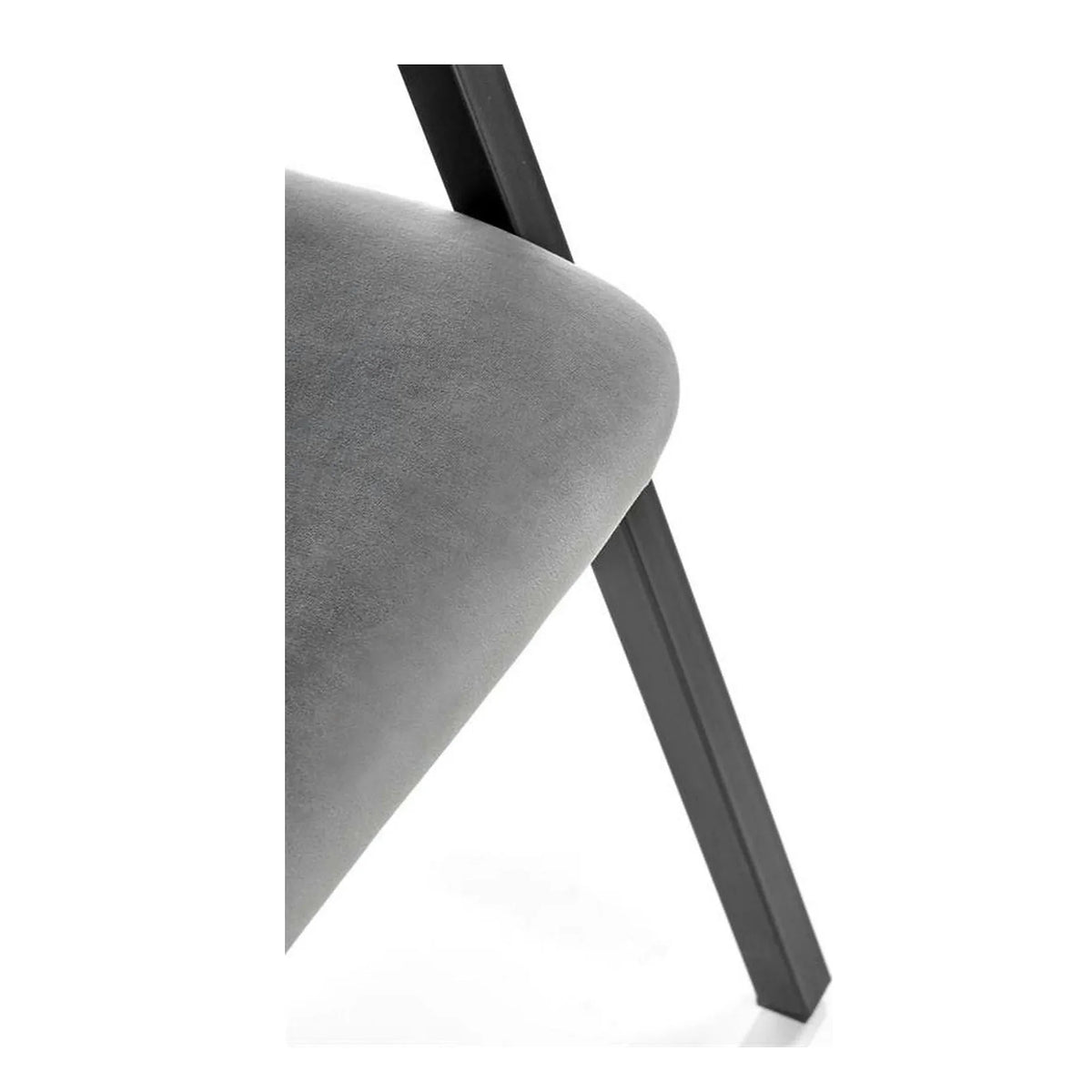 Scaun K473, stofa catifelata gri, 54x58x82 cm
