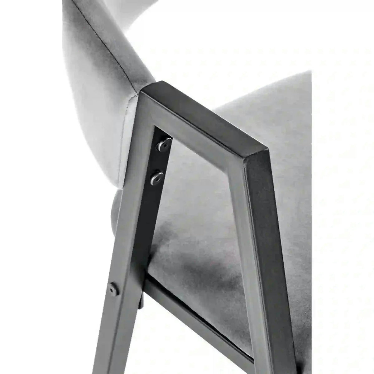 Scaun K473, stofa catifelata gri, 54x58x82 cm