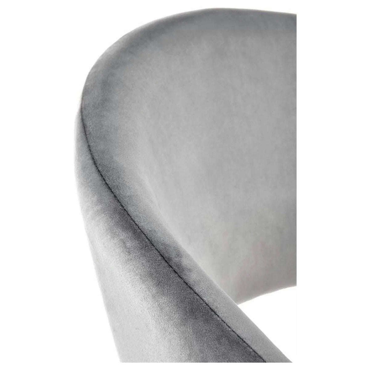 Scaun K473, stofa catifelata gri, 54x58x82 cm