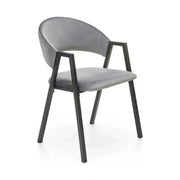 Scaun K473, stofa catifelata gri, 54x58x82 cm