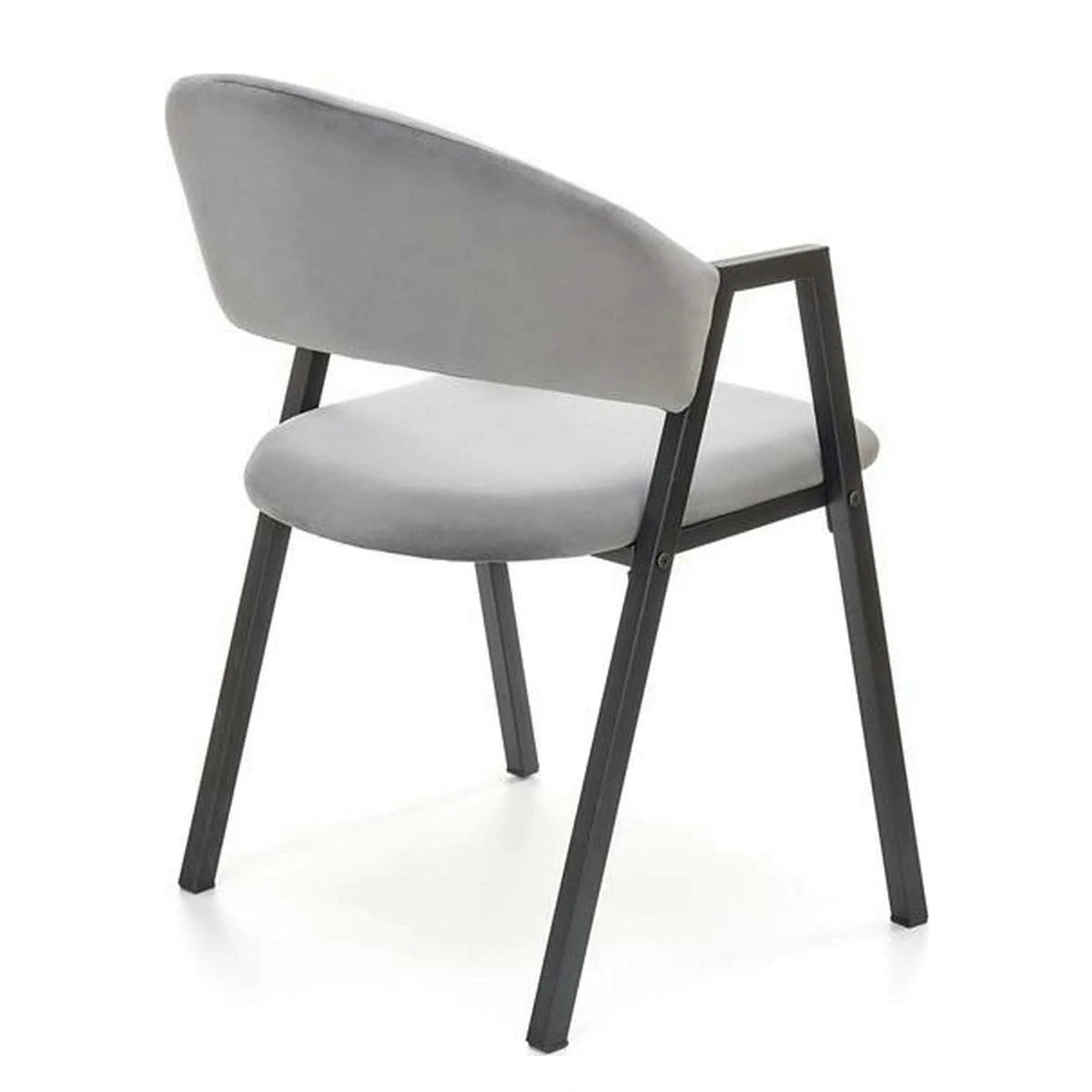 Scaun K473, stofa catifelata gri, 54x58x82 cm