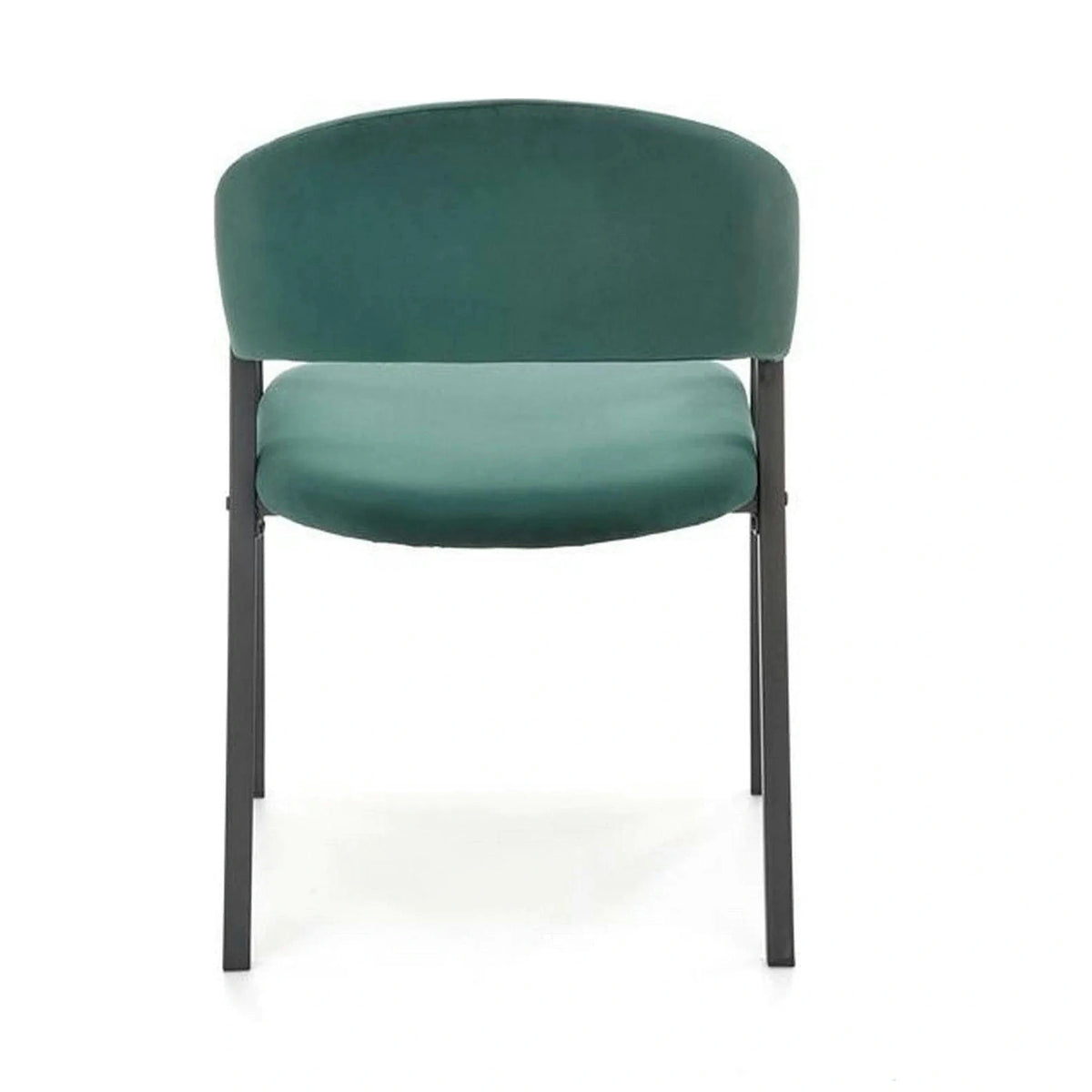 Scaun K473, stofa catifelata verde inchis, 54x58x82 cm
