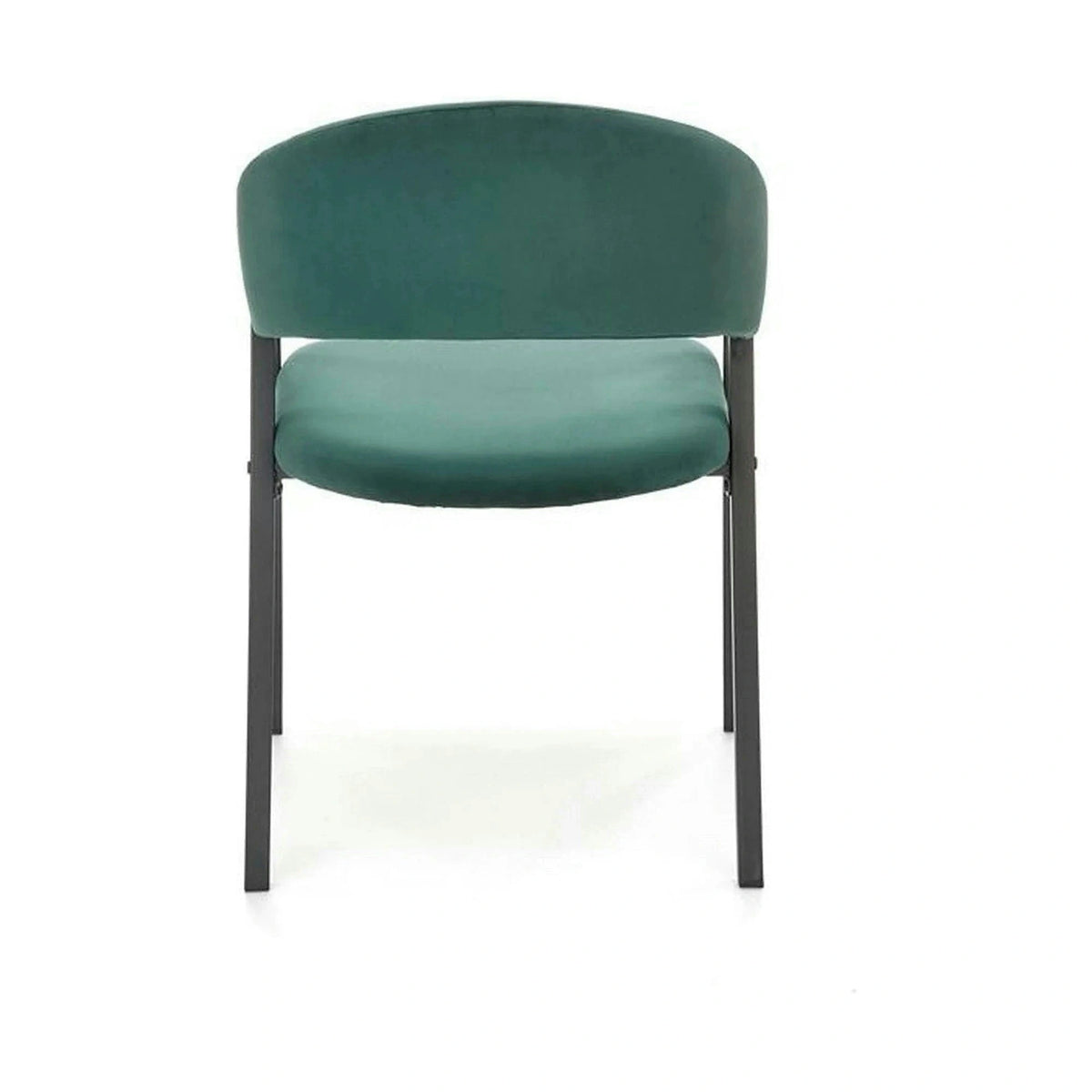 Scaun K473, stofa catifelata verde inchis, 54x58x82 cm