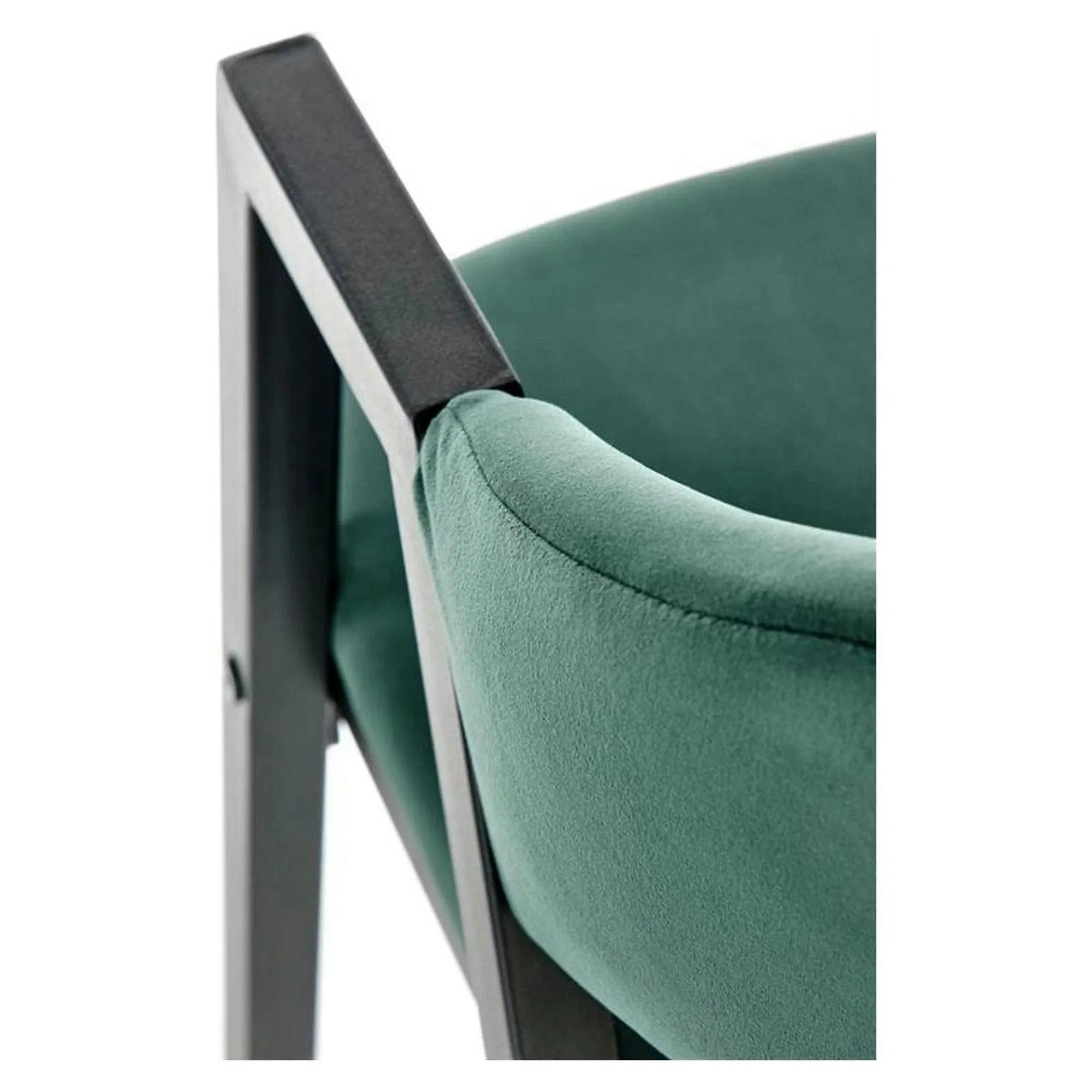 Scaun K473, stofa catifelata verde inchis, 54x58x82 cm