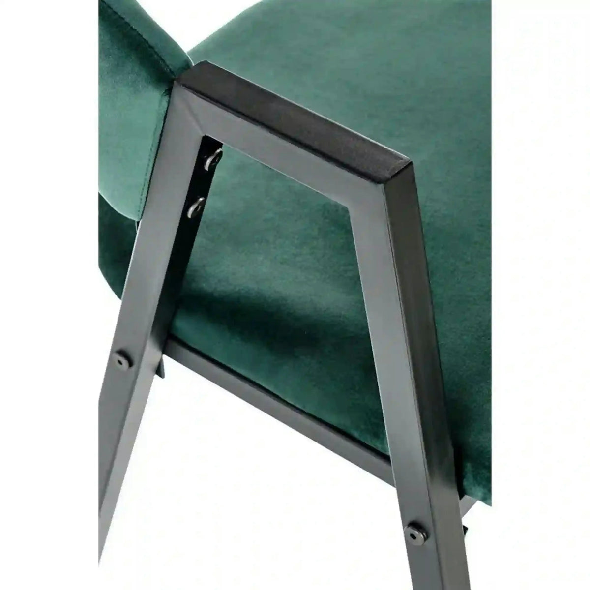 Scaun K473, stofa catifelata verde inchis, 54x58x82 cm