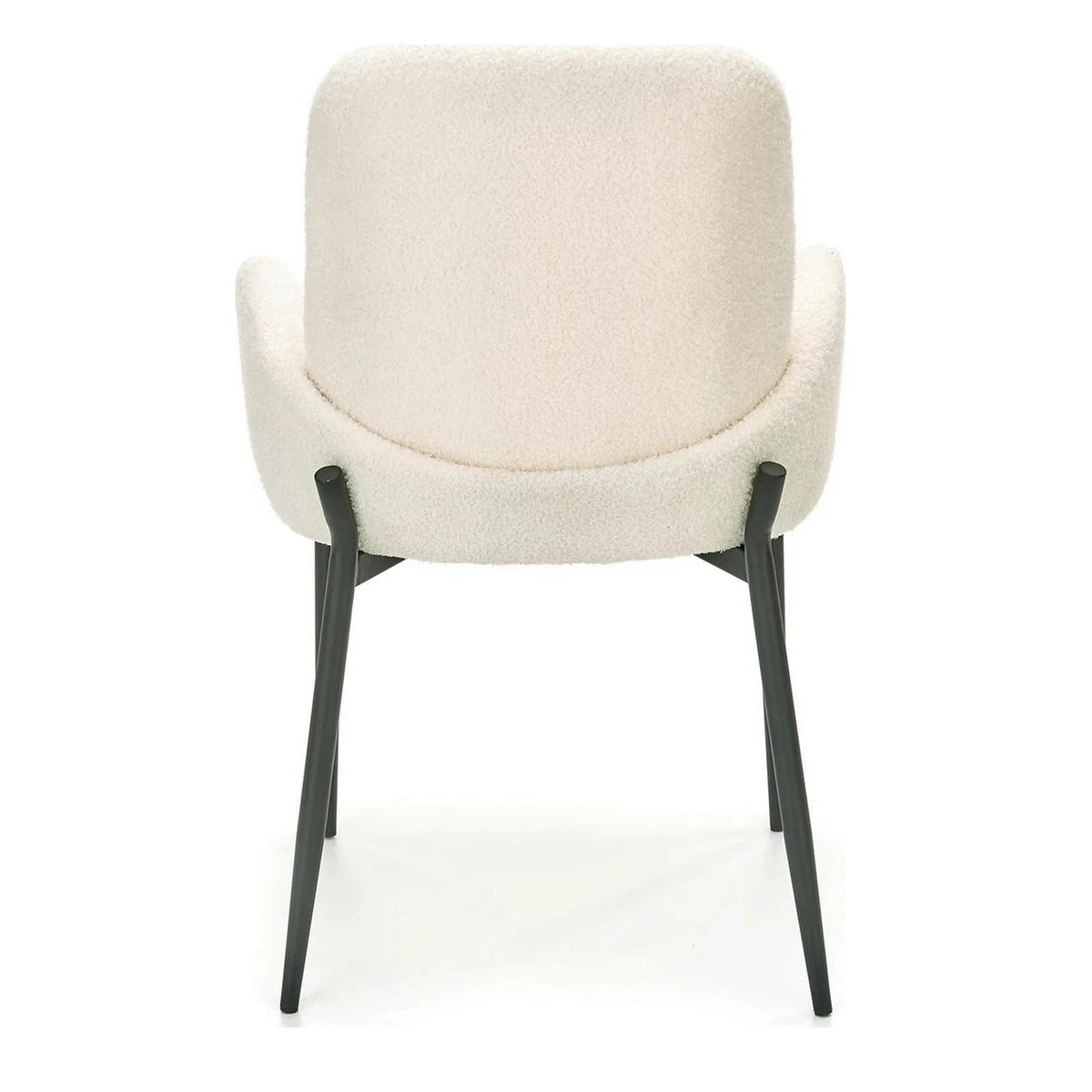 Scaun K477, crem/negru, stofa/metal, 58x58x89 cm