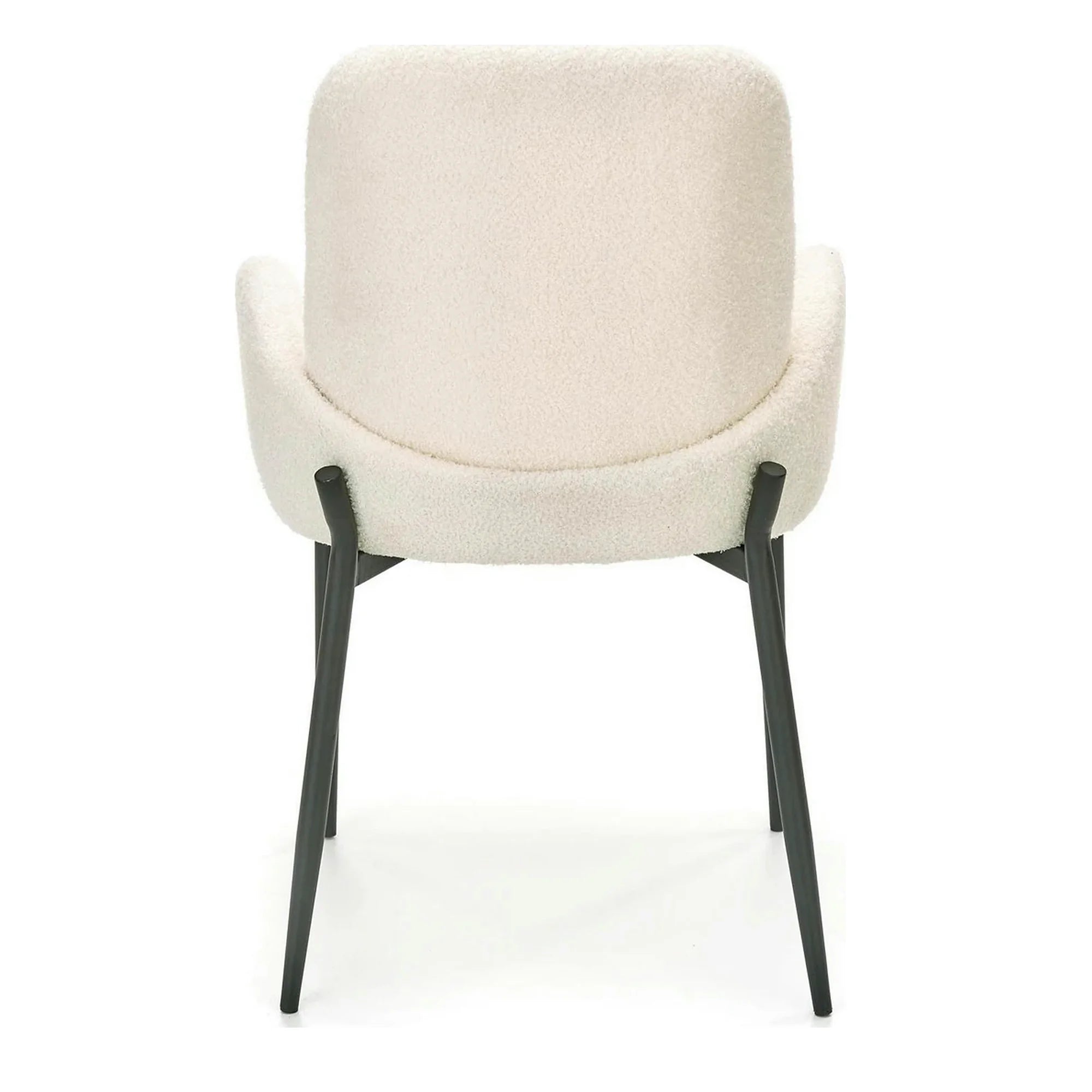 Scaun K477, crem/negru, stofa/metal, 58x58x89 cm