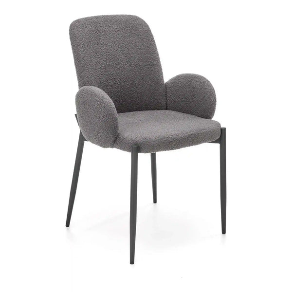 Scaun K477, gri/negru, stofa/metal, 58x58x89 cm