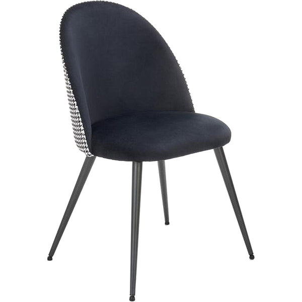 Scaun K478, stofa alb/negru, 49x54x84 cm