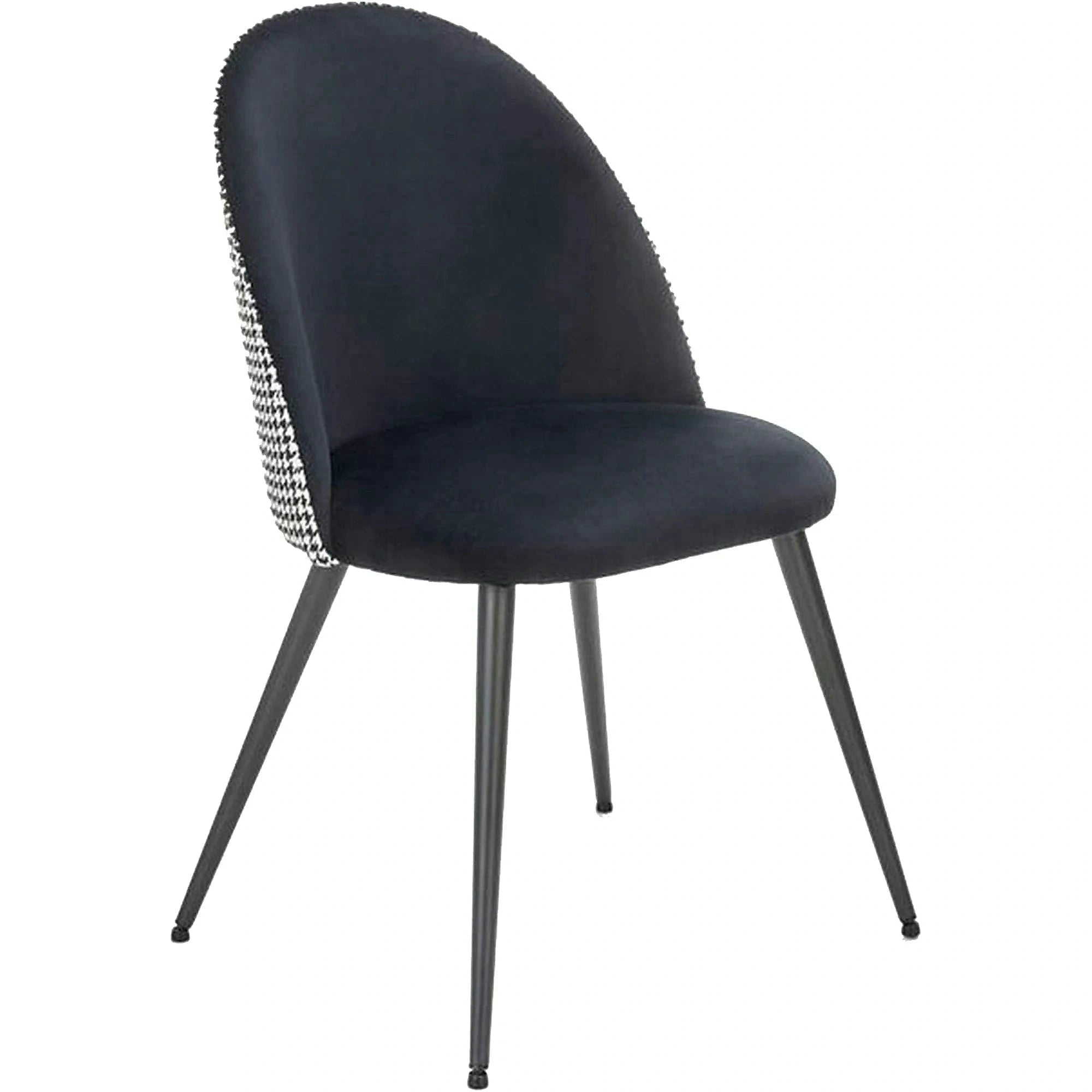 Scaun K478, stofa alb/negru, 49x54x84 cm