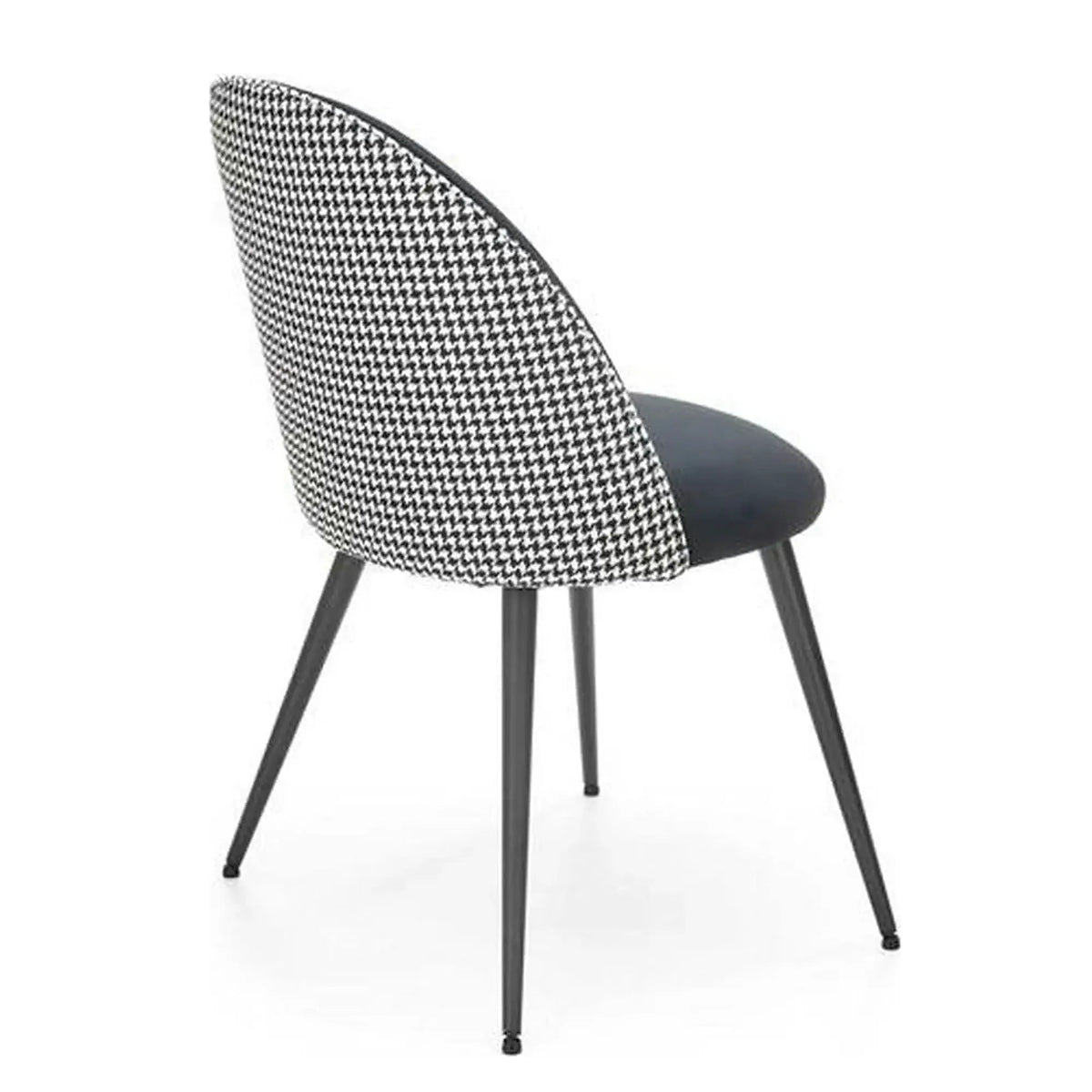 Scaun K478, stofa alb/negru, 49x54x84 cm