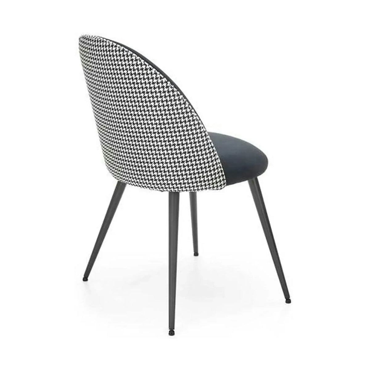 Scaun K478, stofa alb/negru, 49x54x84 cm