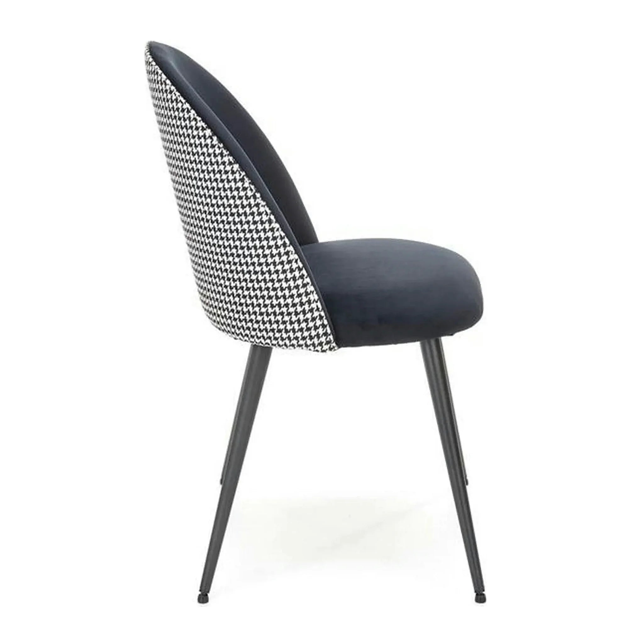 Scaun K478, stofa alb/negru, 49x54x84 cm