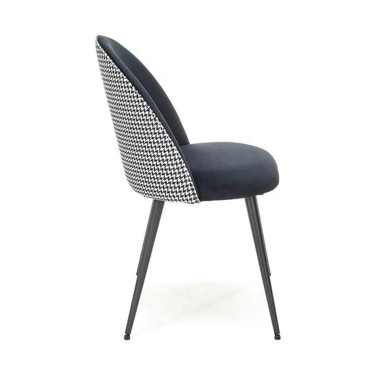 Scaun K478, stofa alb/negru, 49x54x84 cm