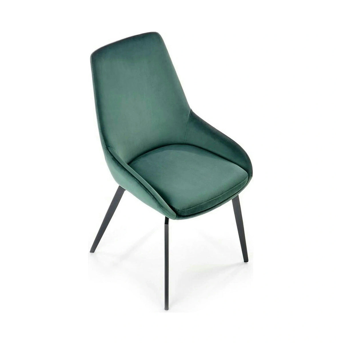 Scaun K479, verde/negru, stofa catifelata/metal, 49x60x91 cm