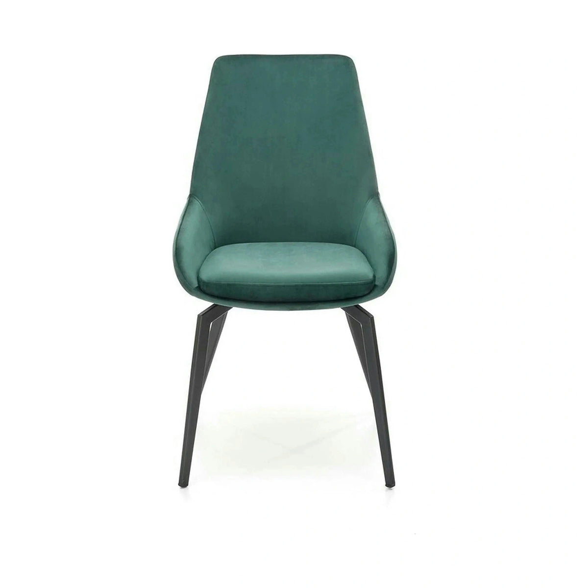 Scaun K479, verde/negru, stofa catifelata/metal, 49x60x91 cm