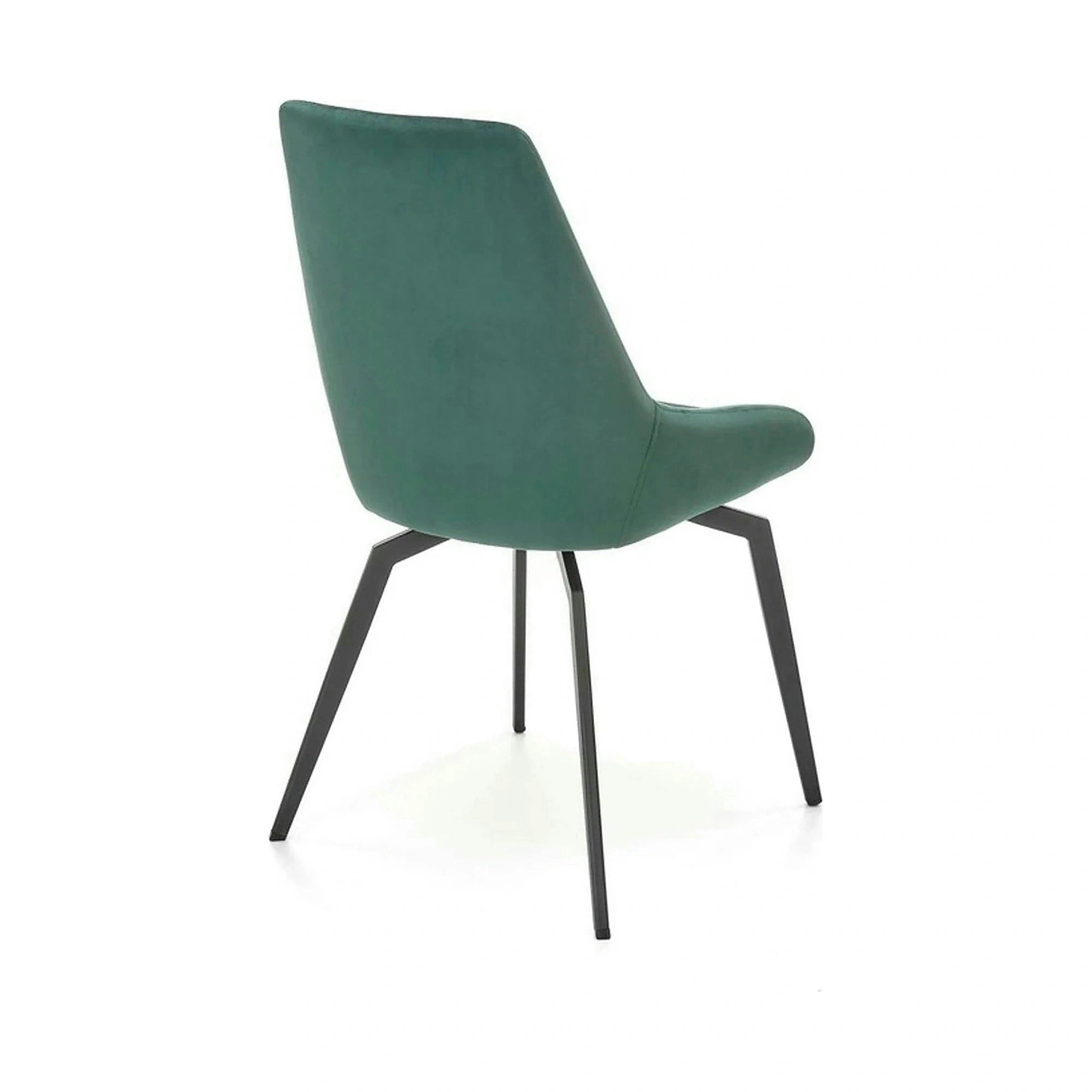 Scaun K479, verde/negru, stofa catifelata/metal, 49x60x91 cm