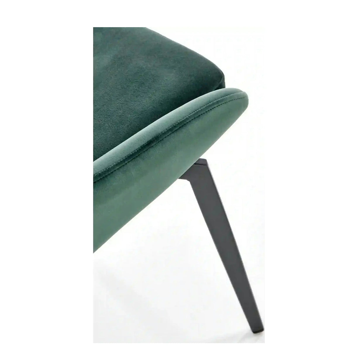 Scaun K479, verde/negru, stofa catifelata/metal, 49x60x91 cm