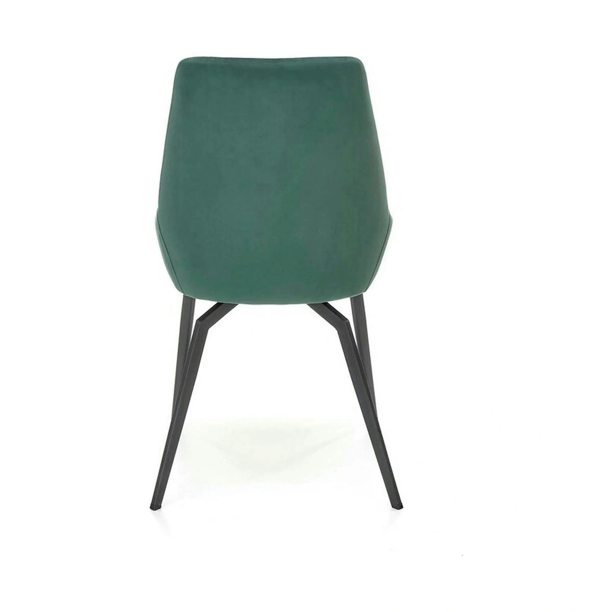 Scaun K479, verde/negru, stofa catifelata/metal, 49x60x91 cm