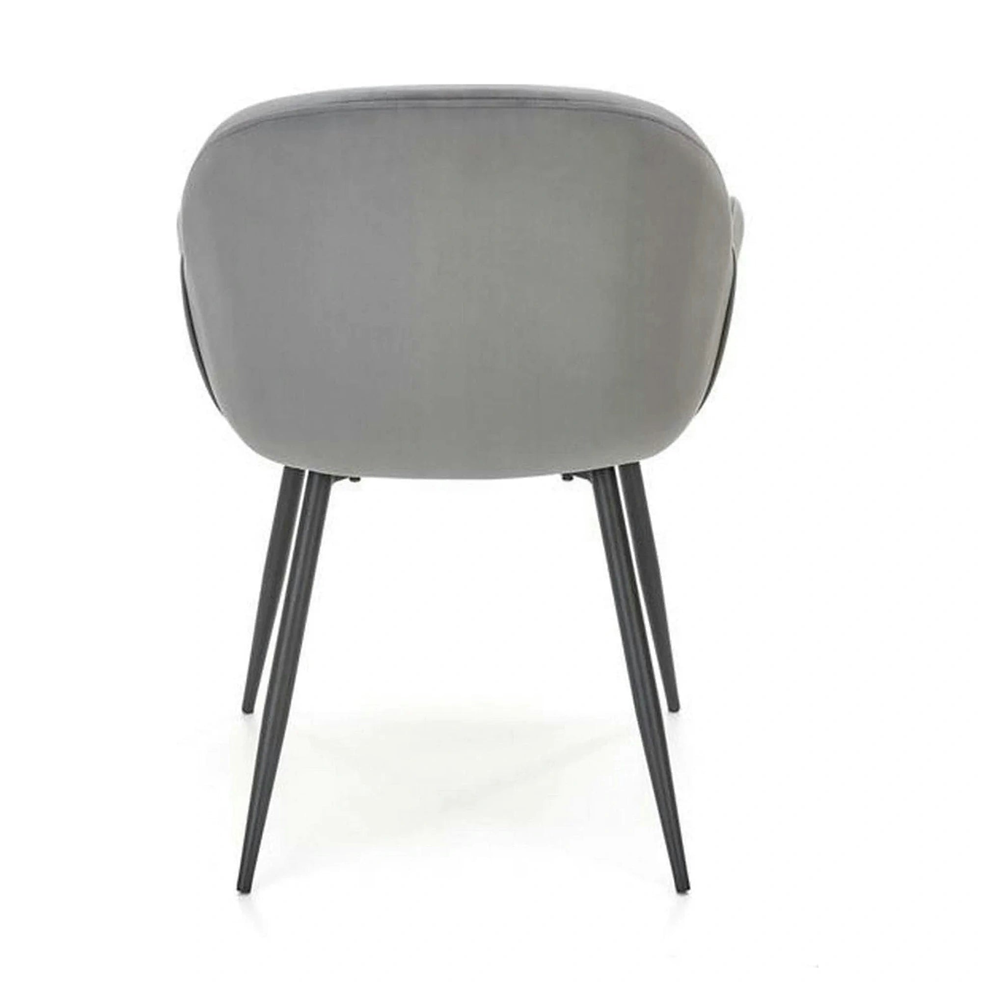 Scaun K480, gri/negru, stofa catifelata/metal, 59x59x79 cm