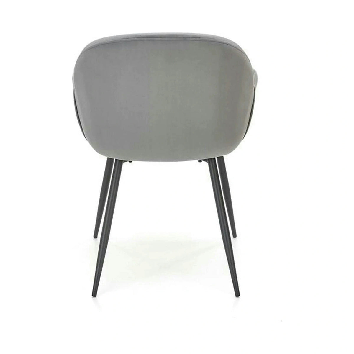 Scaun K480, gri/negru, stofa catifelata/metal, 59x59x79 cm