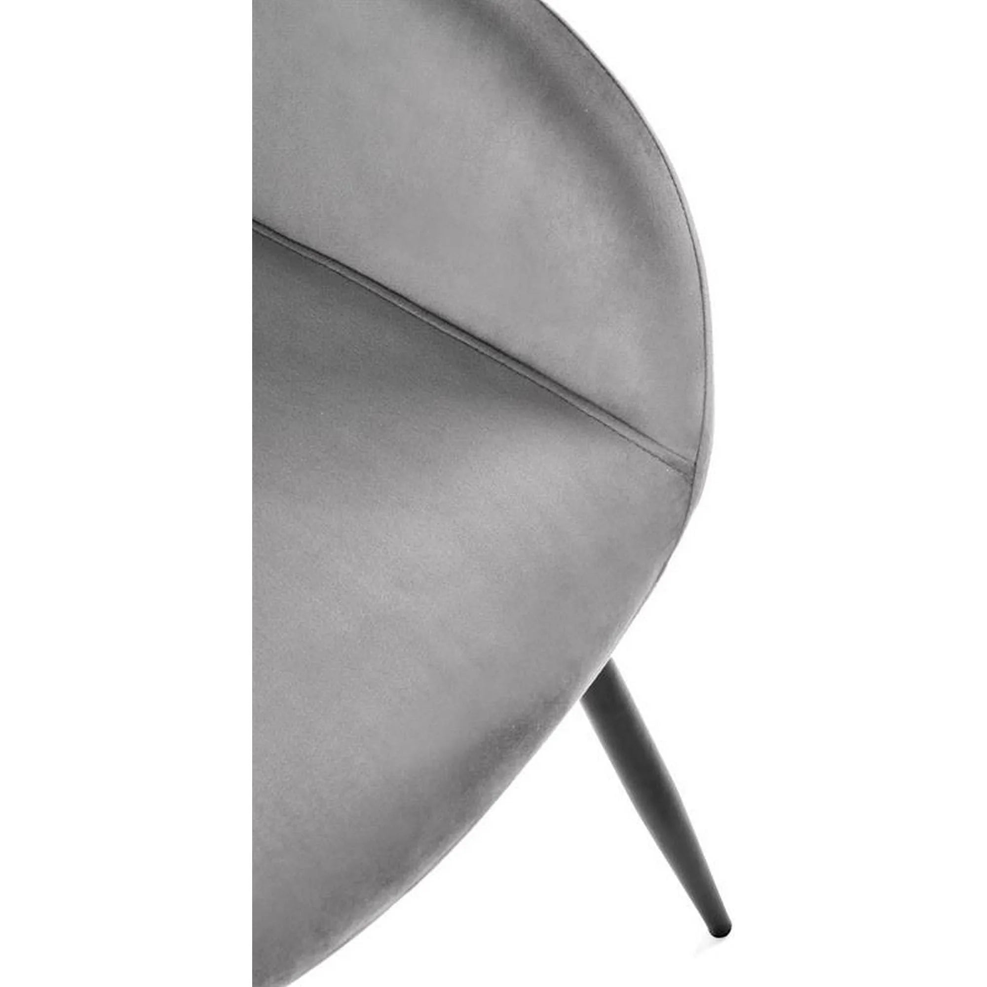 Scaun K480, gri/negru, stofa catifelata/metal, 59x59x79 cm