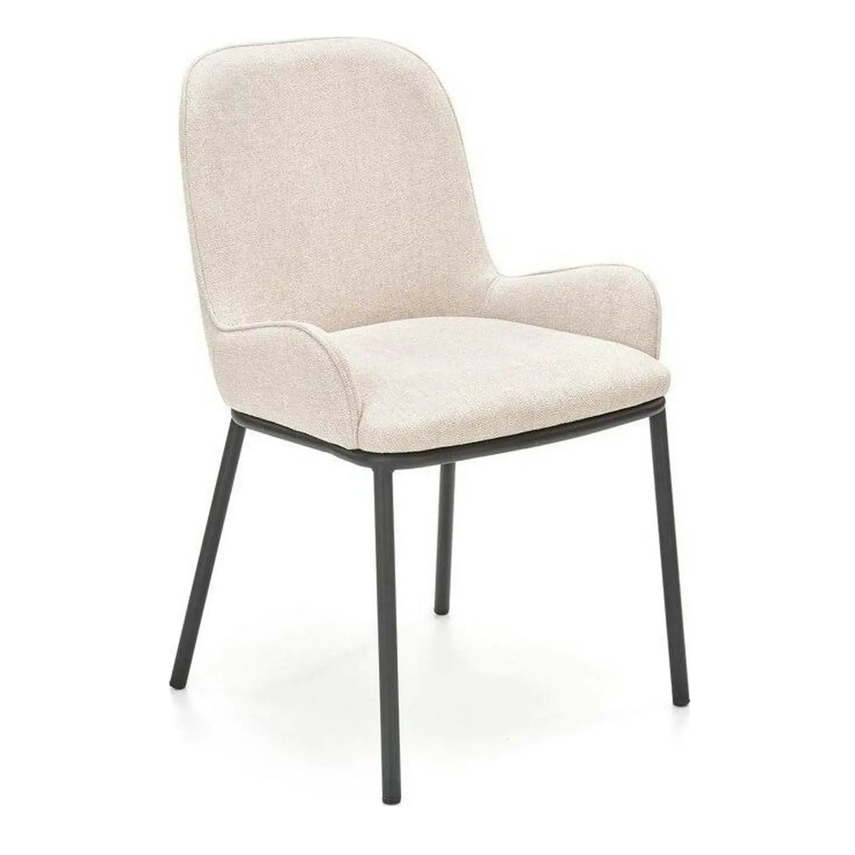 Scaun K481, alb/negru, stofa clasica/metal, 54x60x83 cm