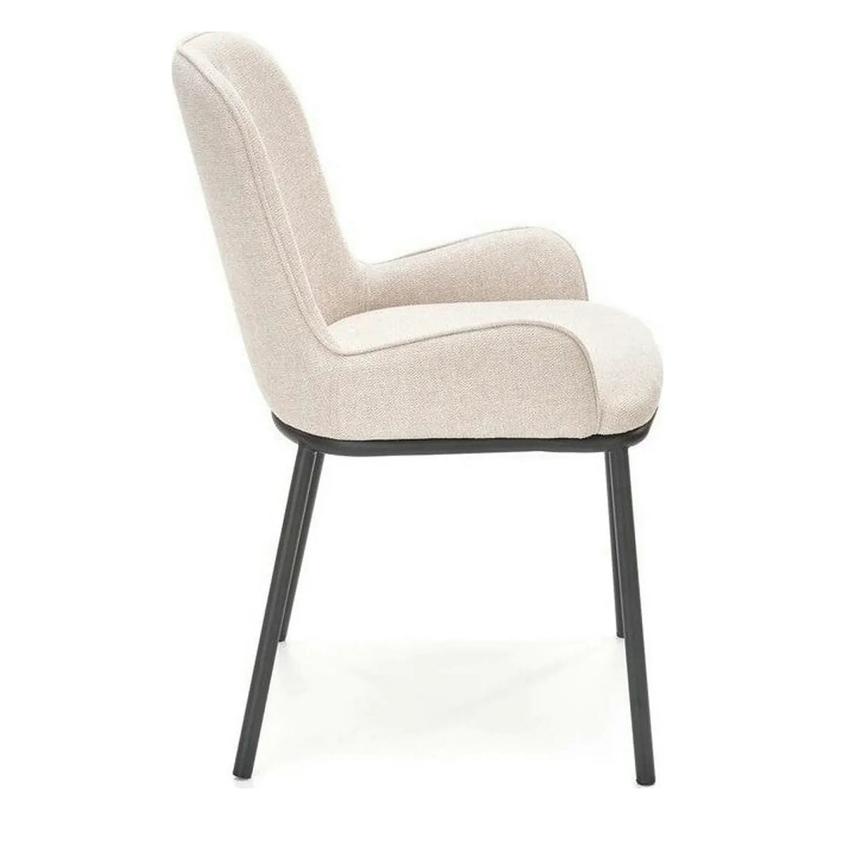 Scaun K481, alb/negru, stofa clasica/metal, 54x60x83 cm