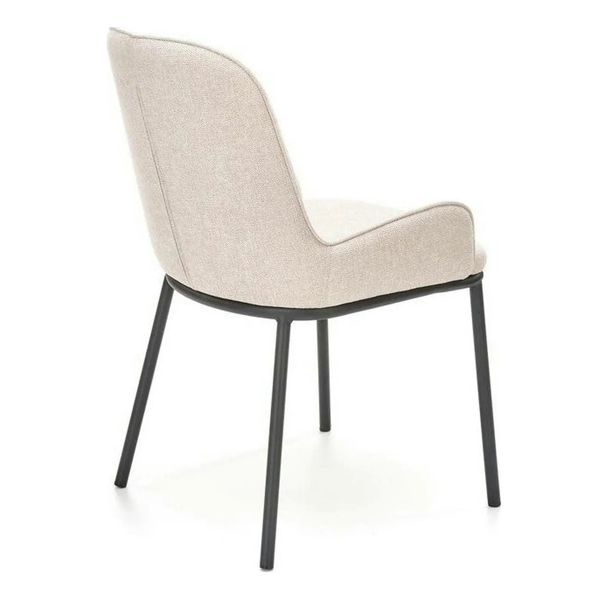 Scaun K481, alb/negru, stofa clasica/metal, 54x60x83 cm