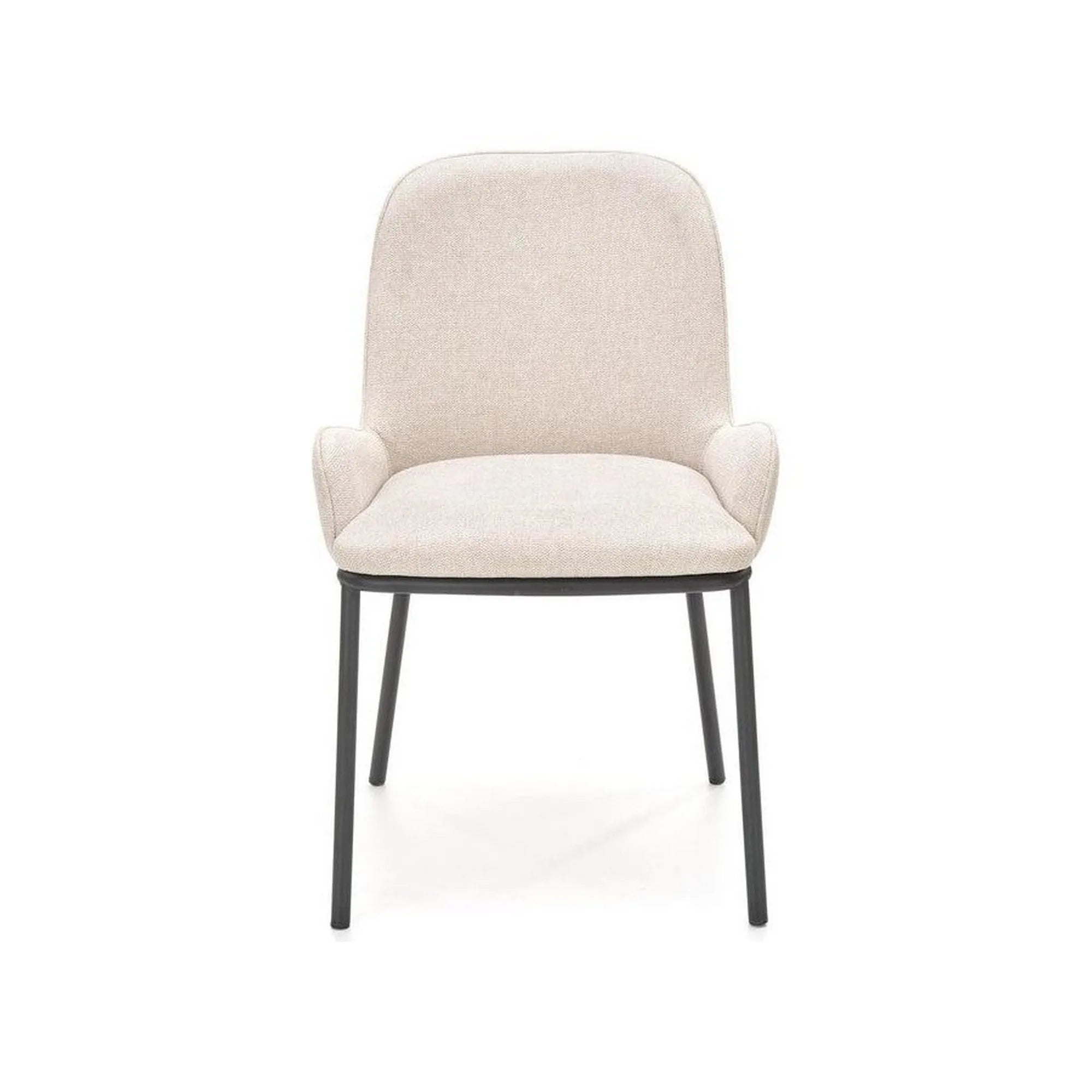 Scaun K481, alb/negru, stofa clasica/metal, 54x60x83 cm