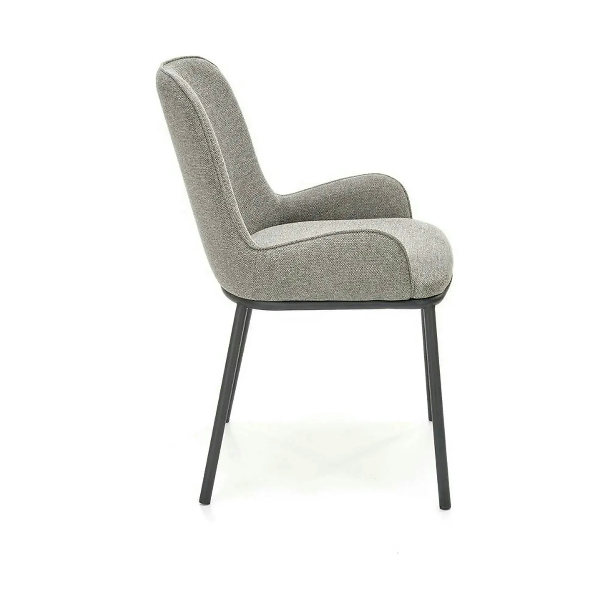 Scaun K481, gri/negru, stofa clasica/metal, 54x60x83 cm