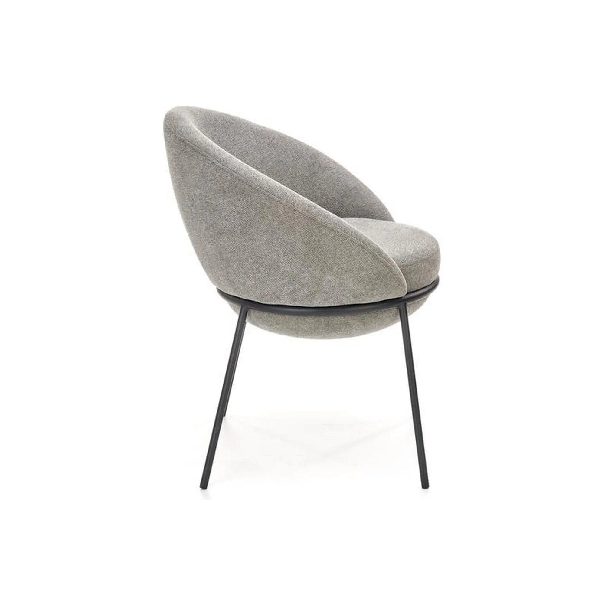 Scaun K482, gri/negru, stofa clasica/metal, 61x59x78 cm