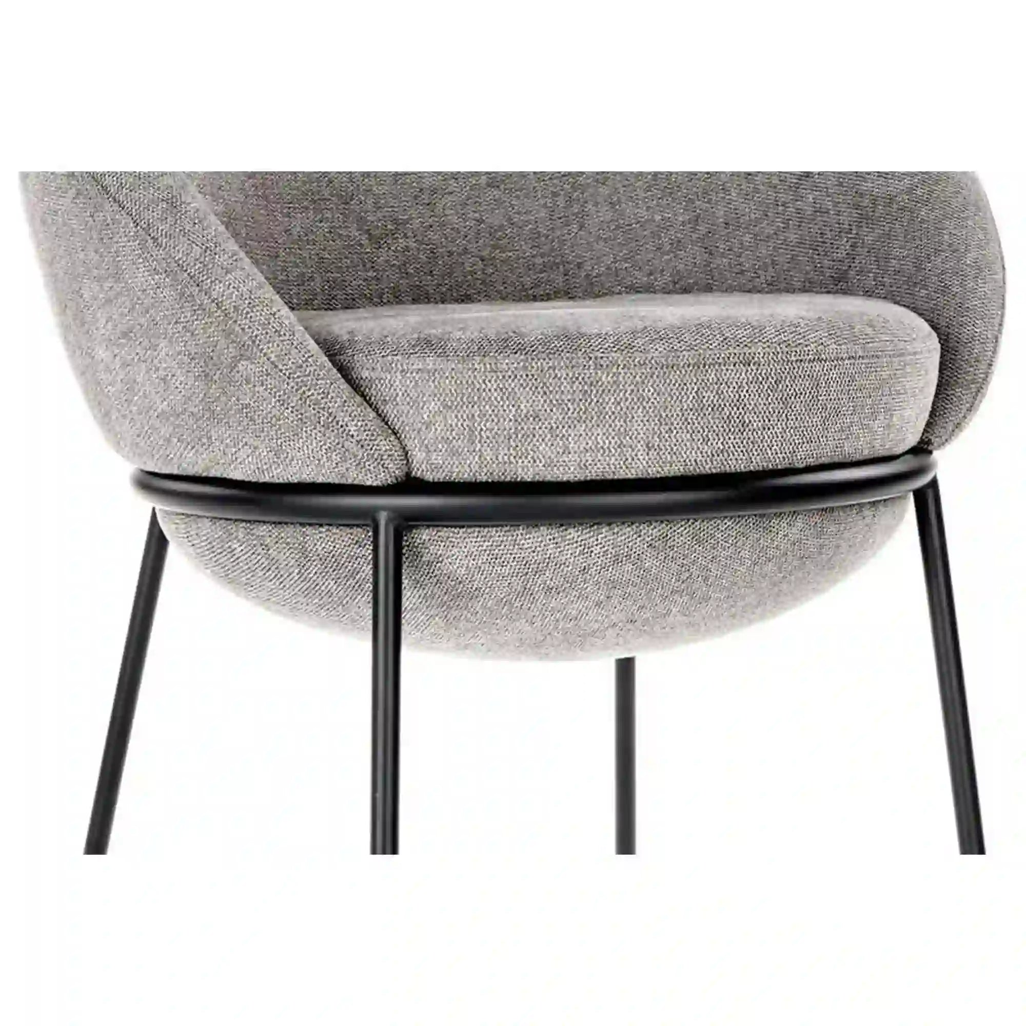 Scaun K482, gri/negru, stofa clasica/metal, 61x59x78 cm