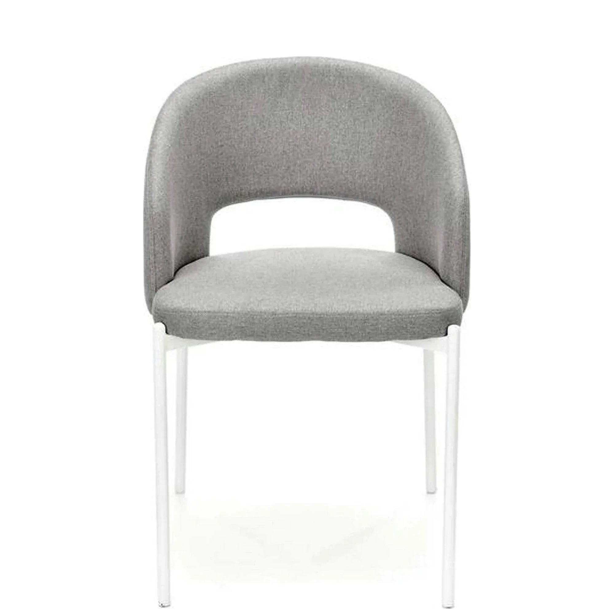 Scaun K486, gri/alb, stofa clasica/metal, 51x57x77 cm