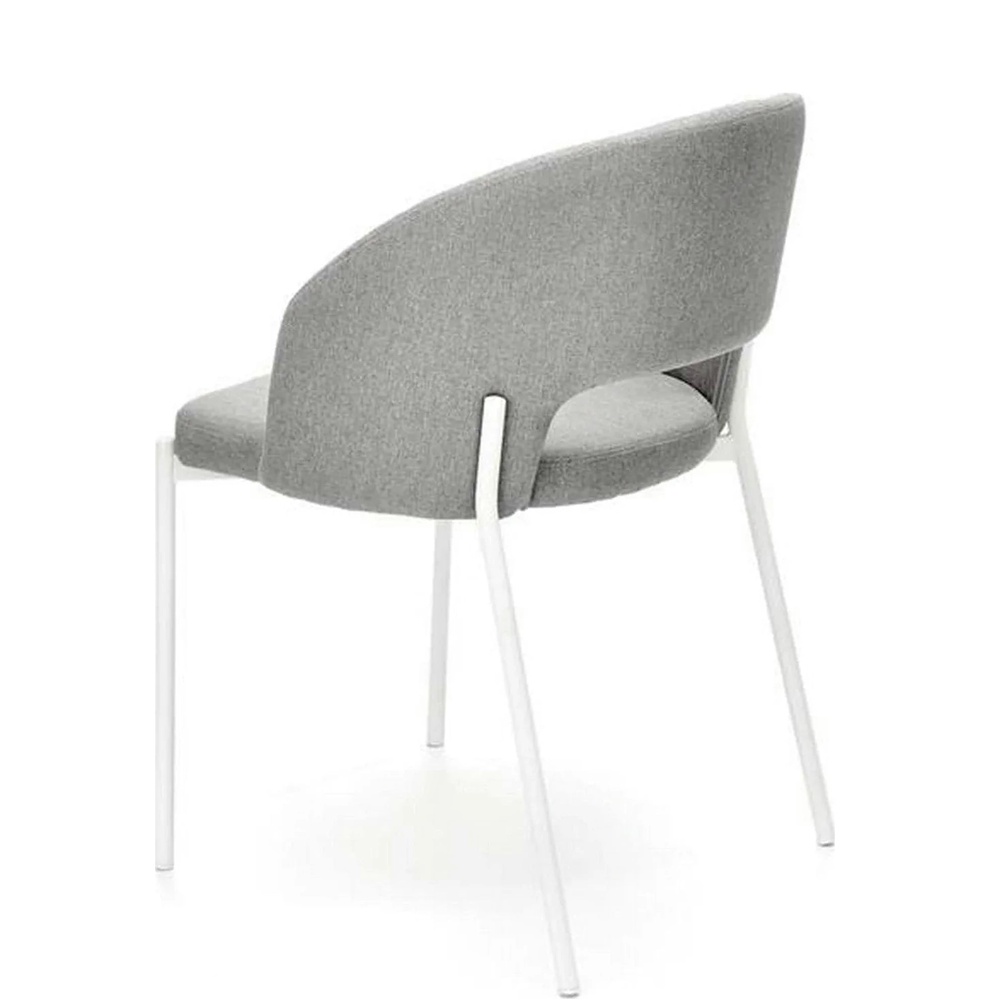 Scaun K486, gri/alb, stofa clasica/metal, 51x57x77 cm