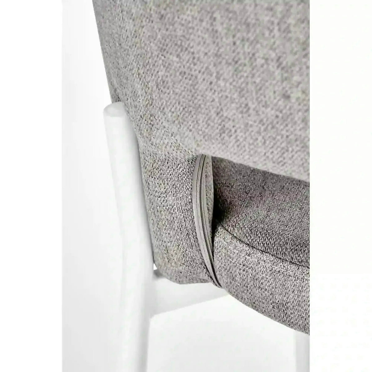 Scaun K486, gri/alb, stofa clasica/metal, 51x57x77 cm