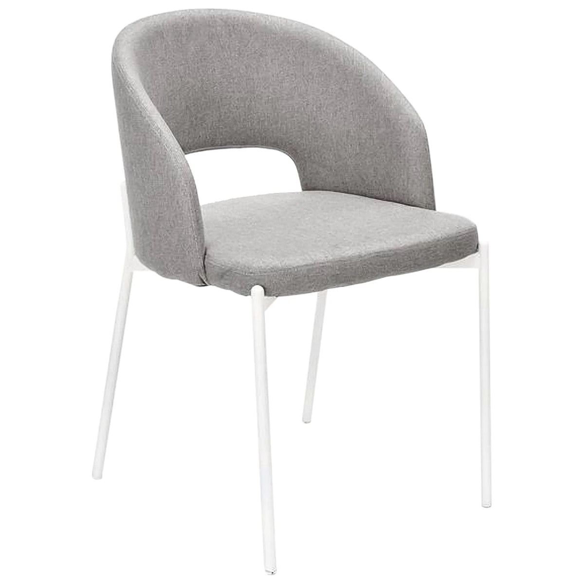 Scaun K486, gri/alb, stofa clasica/metal, 51x57x77 cm