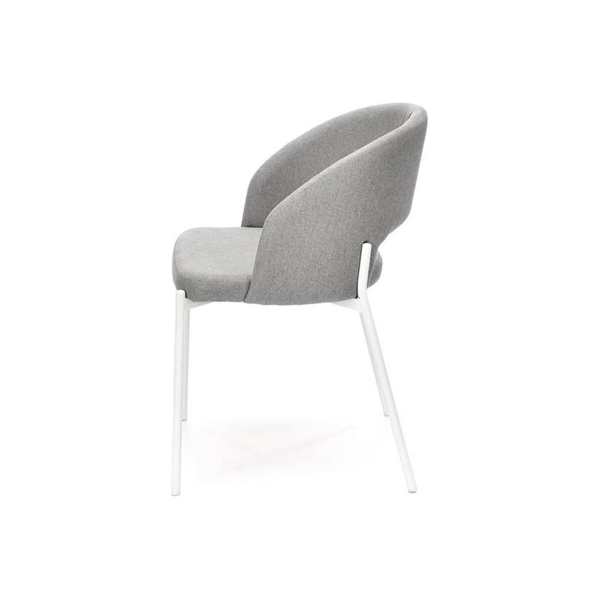 Scaun K486, gri/alb, stofa clasica/metal, 51x57x77 cm