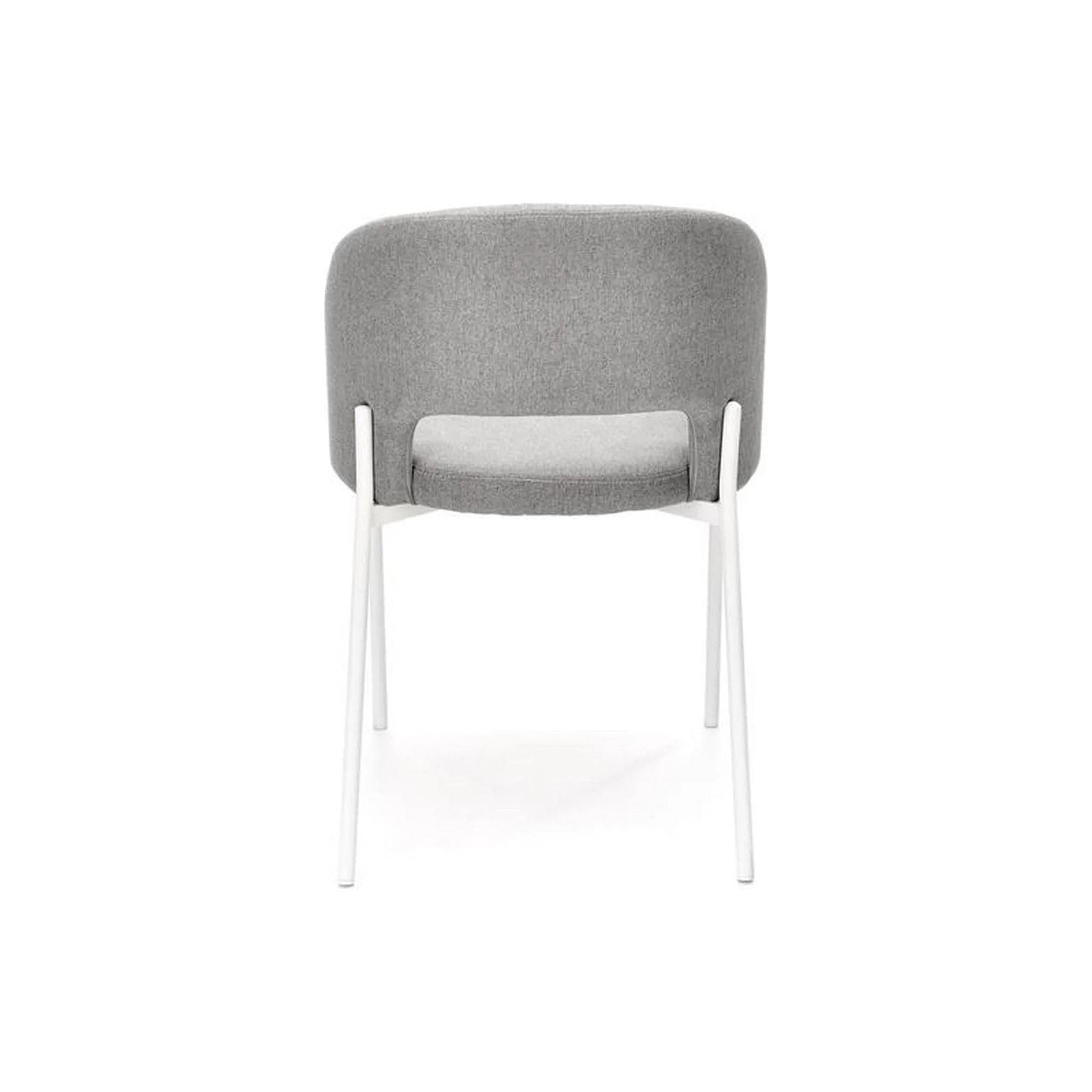 Scaun K486, gri/alb, stofa clasica/metal, 51x57x77 cm