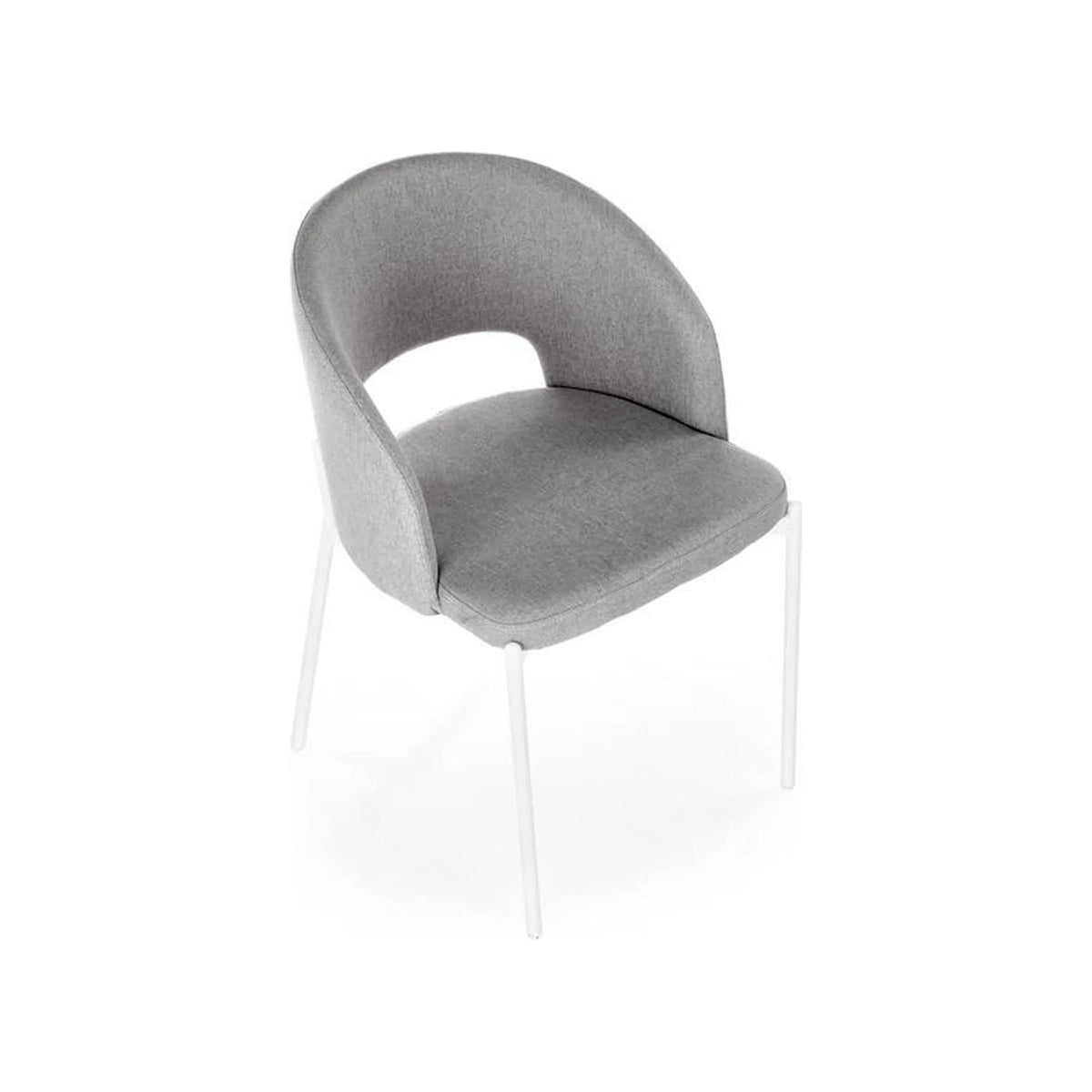 Scaun K486, gri/alb, stofa clasica/metal, 51x57x77 cm